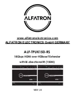 ALFAtron ALF-TPUK150-RS Manual preview