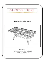 Preview for 1 page of Alfresco Home Newbury Coffee Table Manual