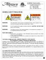 Предварительный просмотр 3 страницы Alfresco ALXE series Care And Use Manual