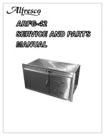 Alfresco ARFG-42 Service And Parts Manual предпросмотр