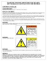 Preview for 2 page of Alfresco ARXE-42 Care And Use Manual