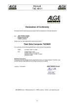 Предварительный просмотр 4 страницы ALGE-Timing TDC8001 Manual