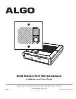 Algo 3228 Station Port FXS Installation And User Manual preview