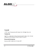 Preview for 2 page of Algo 4100 AuxBox User Manual