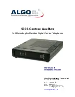 Algo 5006 Centrex AuxBox Hardware Installation Manual preview