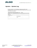 Предварительный просмотр 63 страницы Algo 8036 Installation/Configuration Manual