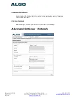 Preview for 21 page of Algo 8128 Installation/Configuration Manual