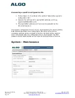 Preview for 27 page of Algo 8128 Installation/Configuration Manual