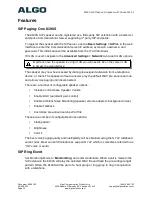 Preview for 12 page of Algo 8190S User Manual