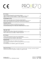 Preview for 1 page of ALI PROXY70 74GFTART Instructions For Installation, Operation And Maintenance