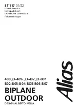 Preview for 1 page of Alias BIPLANE 400 O Technical Sheet