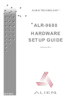 Preview for 1 page of Alien ALR-9680 Hardware Setup Manual