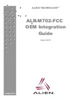 Alien ALR-M702-FCC Oem Integration Manual предпросмотр