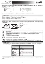 Preview for 8 page of Alien TRUE COLOR XXL Manual