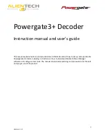 Предварительный просмотр 1 страницы AlienTech Powergate3+ Instruction Manual And Users Manual