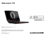 Предварительный просмотр 3 страницы Alienware 15 R2 Quick Start Manual