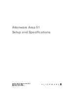 Alienware Area 51 Setup And Specifications предпросмотр