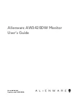 Предварительный просмотр 1 страницы Alienware AW3420DW User Manual