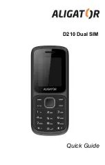 ALIGATOR D210 Dual SIM Quick Manual preview