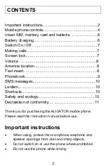 Preview for 2 page of ALIGATOR D210 Dual SIM Quick Manual