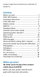 Preview for 2 page of ALIGATOR RX550 eXtremo Quick Manual