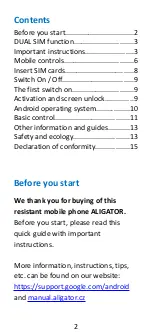 Preview for 2 page of ALIGATOR RX600 Quick Manual