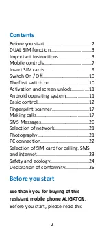 Preview for 2 page of ALIGATOR RX700 Duo 4-core IPS Quick Manual