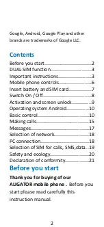 Preview for 2 page of ALIGATOR S4090 Duo Quick Manual