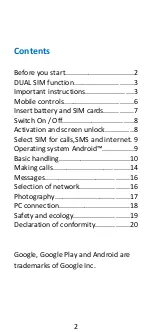 Preview for 2 page of ALIGATOR S5060 Duo 4-core IPS Quick Manual