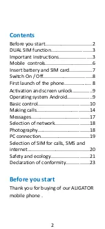 Preview for 2 page of ALIGATOR S6000 Duo Quick Manual