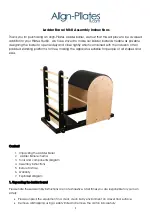 Предварительный просмотр 1 страницы Align-Pilates Ladder Barrel Mk II Assembly Instructions Manual