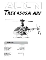 Preview for 1 page of Align T-REX 450SA ARF Manual