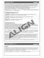 Preview for 2 page of Align Trex 250 SE KX019005T Instruction Manual