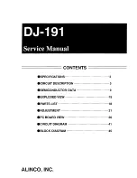 Предварительный просмотр 1 страницы Alinco DJ-191 Service Manual