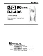 Предварительный просмотр 1 страницы Alinco DJ-496 Instruction Manual