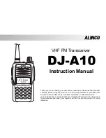 Preview for 2 page of Alinco DJ-A10 Instruction Manual