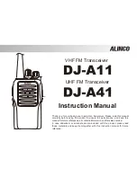 Preview for 2 page of Alinco DJ-A11 Instruction Manual