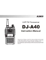 Preview for 2 page of Alinco DJ-A40 Instruction Manual