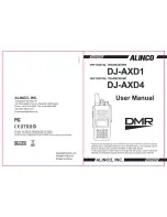 Preview for 1 page of Alinco DJ-AXD1 User Manual