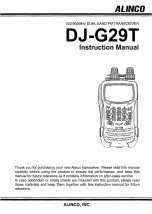 Preview for 1 page of Alinco DJ-G29T Instruction Manual