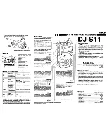 Alinco DJ-S11 User Manual preview