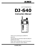 Alinco DJ-S40 Instruction Manual preview