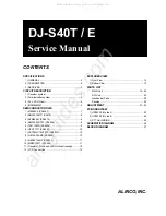 Preview for 1 page of Alinco DJ-S40E Service Manual