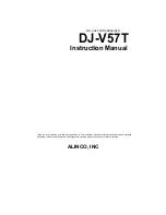 Preview for 1 page of Alinco DJ-V57T Instruction Manual