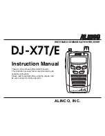 Preview for 1 page of Alinco DJ-X7E Instruction Manual