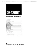 Preview for 1 page of Alinco DR-1200T Service Manual