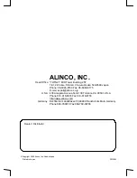 Preview for 20 page of Alinco DR-135 Dealer'S Manual