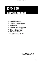 Предварительный просмотр 1 страницы Alinco DR-138 Service Manual