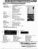 Предварительный просмотр 2 страницы Alinco DR-510 Specifications