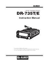 Preview for 1 page of Alinco DR-735T/E Instruction Manual